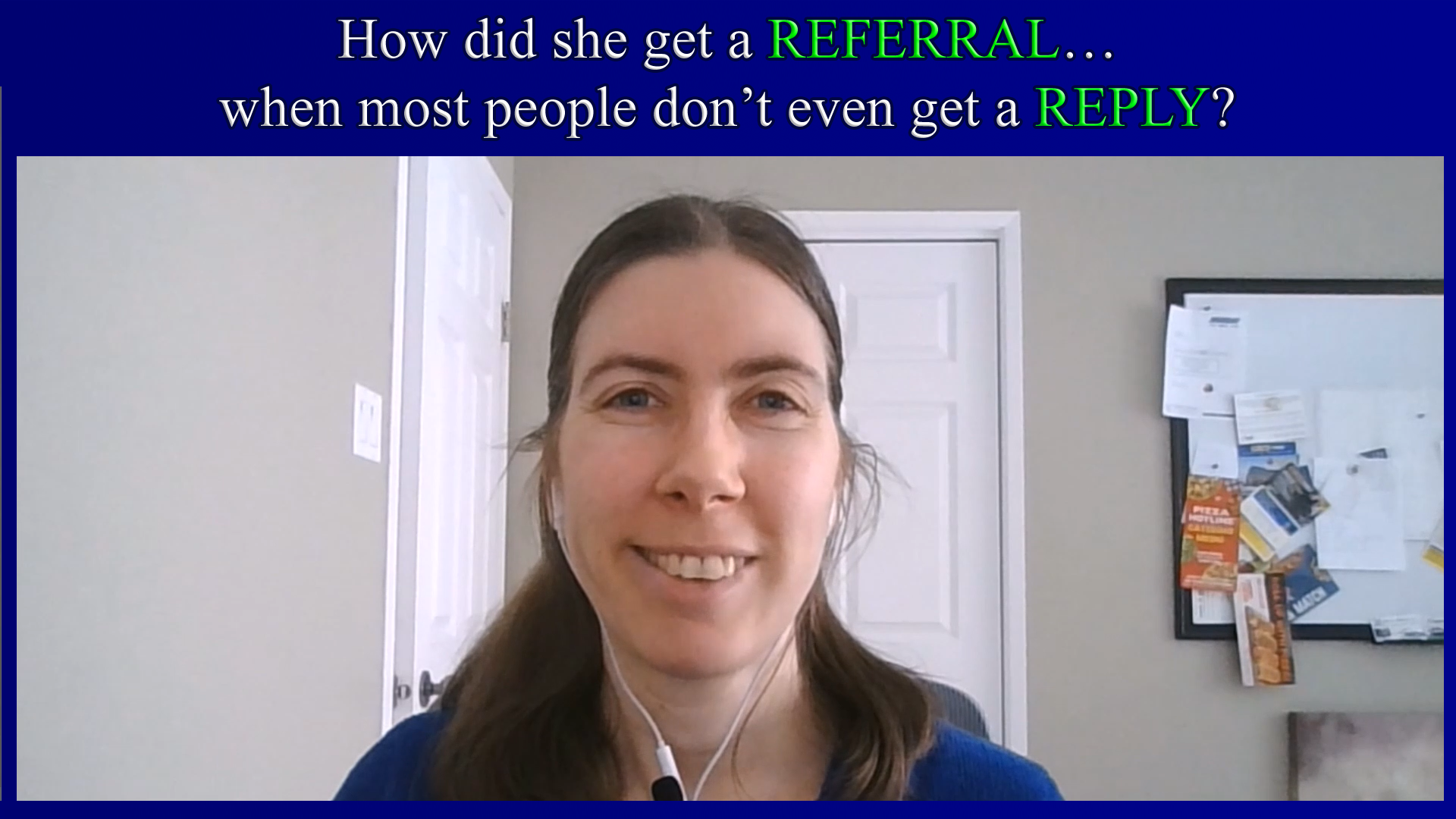 How did she get a REFERRAL… when most people don’t even get a REPLY?